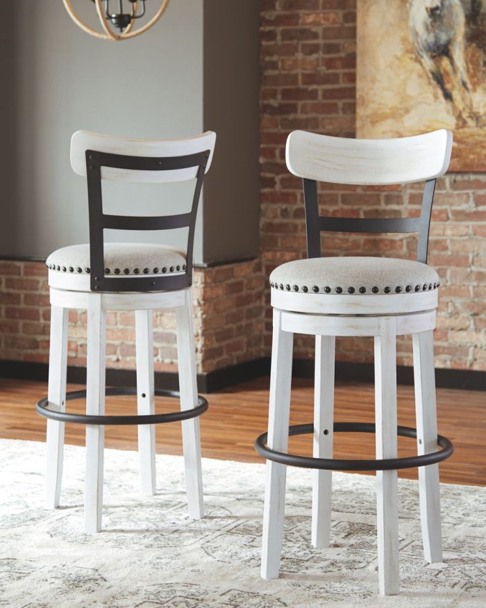 Valebeck - Tall Upholstered Swivel Barstool - Image 3