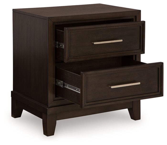 Neymorton - Dark Grayish Brown - Two Drawer Night Stand - Image 3