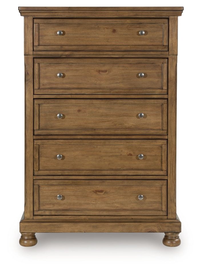 Feddinger - Medium Brown - Five Drawer Chest - Image 2