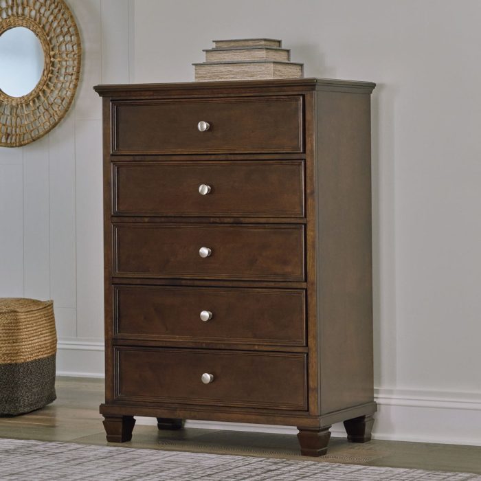 Danabrin - Brown - Five Drawer Chest - Image 4