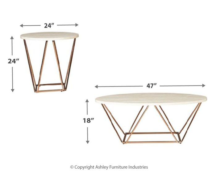 Tarica - White / Metallic - Occasional Table Set (Set of 3) - Image 2