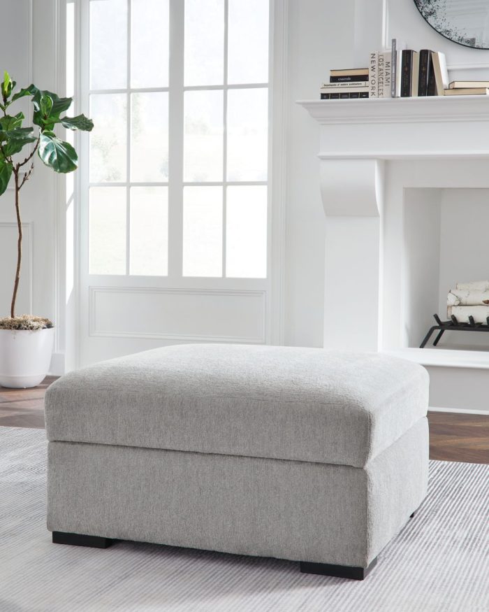 Gabyleigh - Nickel - Ottoman With Storage - Image 2
