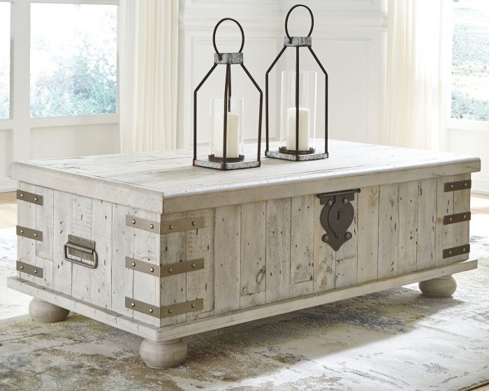 Carynhurst - White Wash Gray - Lift Top Cocktail Table - Image 4