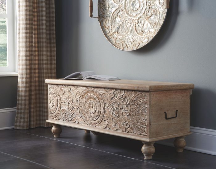 Fossil Ridge - Beige - Storage Bench - Image 2
