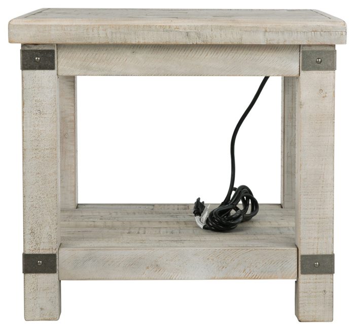 Carynhurst - White Wash Gray - Rectangular End Table - Image 4