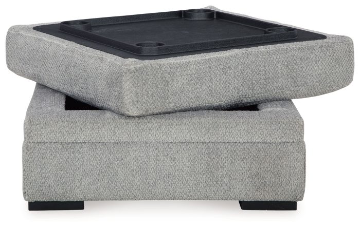 Casselbury - Cement - Ottoman With Storage - Image 3