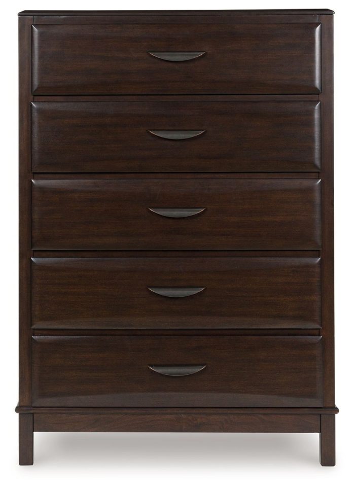 Vanmore - Dark Brown - Five Drawer Chest - Image 3