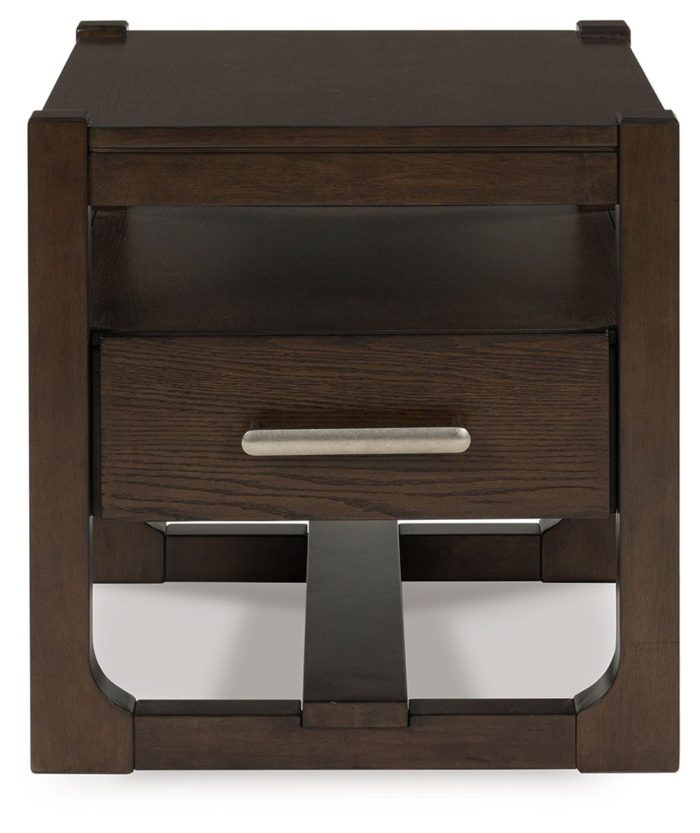 Breckington - Dark Brown - Square End Table - Image 3