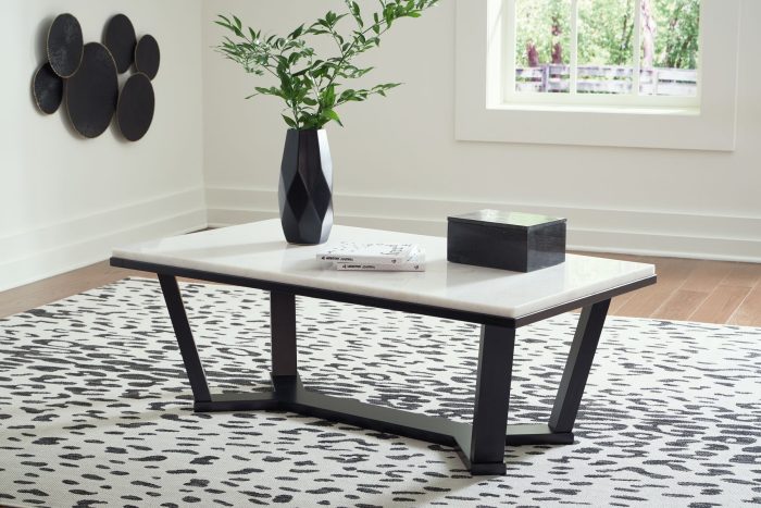 Fostead - White / Espresso - Rectangular Cocktail Table - Image 3