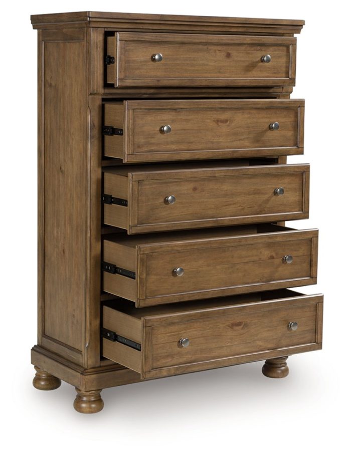 Feddinger - Medium Brown - Five Drawer Chest - Image 4