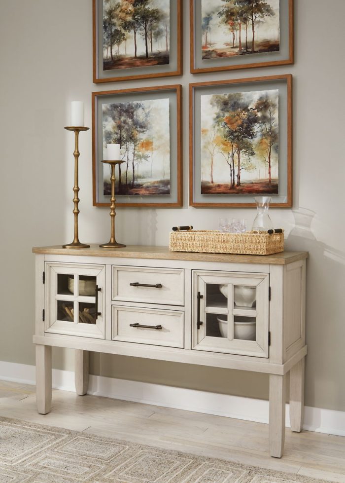 Shaybrock - Antique White / Brown - Dining Room Server - Image 4