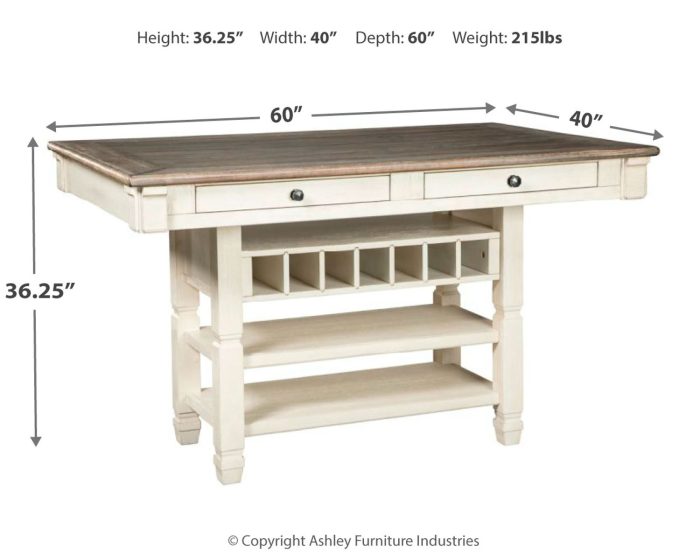 Bolanburg - Beige - Rectangular Dining Room Counter Table - Image 4
