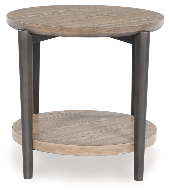 Dyonton - Light Grayish Brown - Round End Table - Image 3