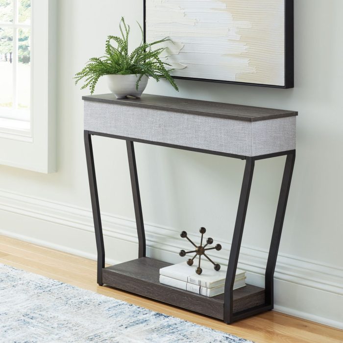 Sethlen - Gray / Black - Console Sofa Table - Image 4
