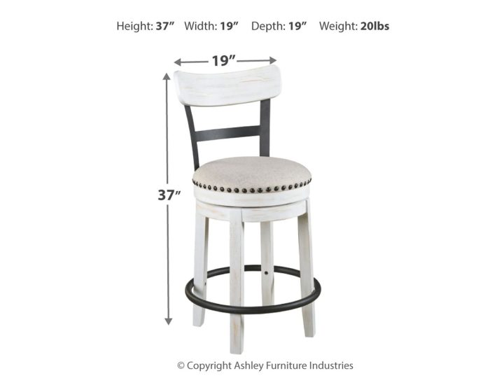 Valebeck - Full Back Swivel Stool - Image 6