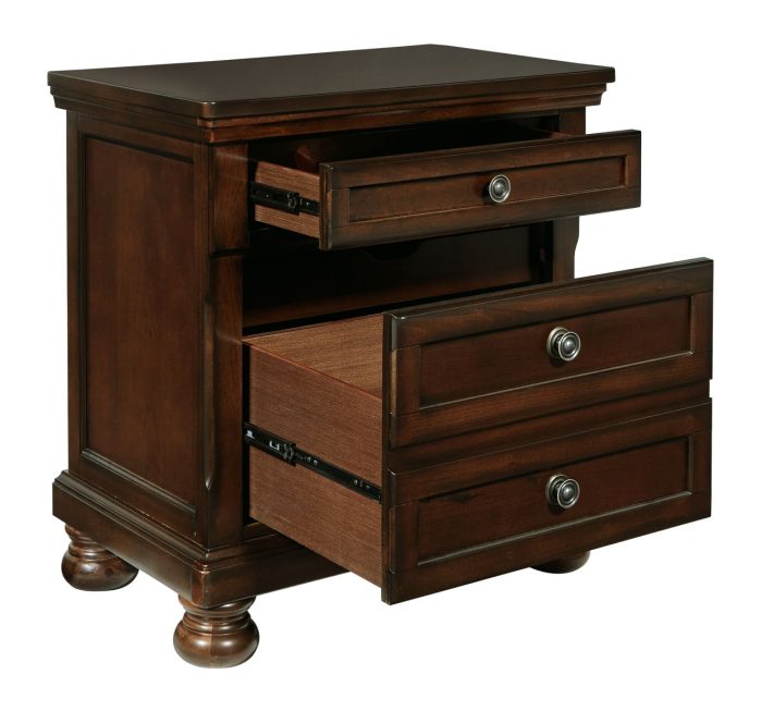 Porter - Dark Brown - Two Drawer Night Stand - Image 3