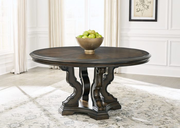 Maylee - Dark Brown - Dining Table - Image 3