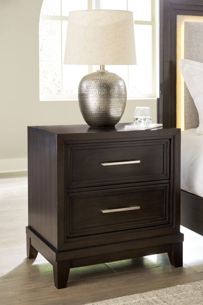 Neymorton - Dark Grayish Brown - Two Drawer Night Stand - Image 4