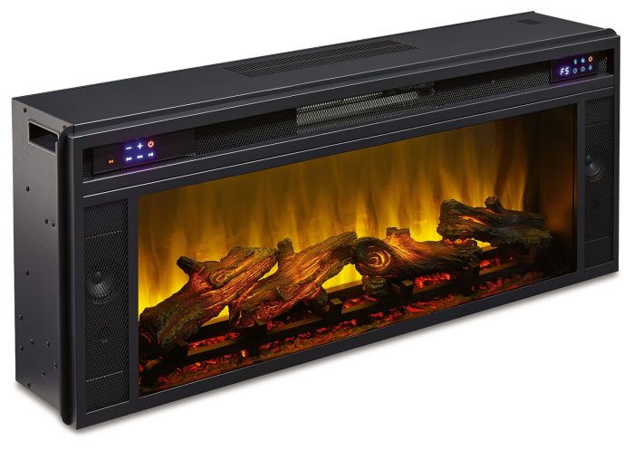 Entertainment Accessories - Black - Fireplace Insert - Rectangular