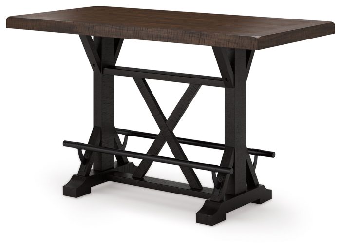 Valebeck - Rect Dining Room Counter Table With Wine Rack - Image 2