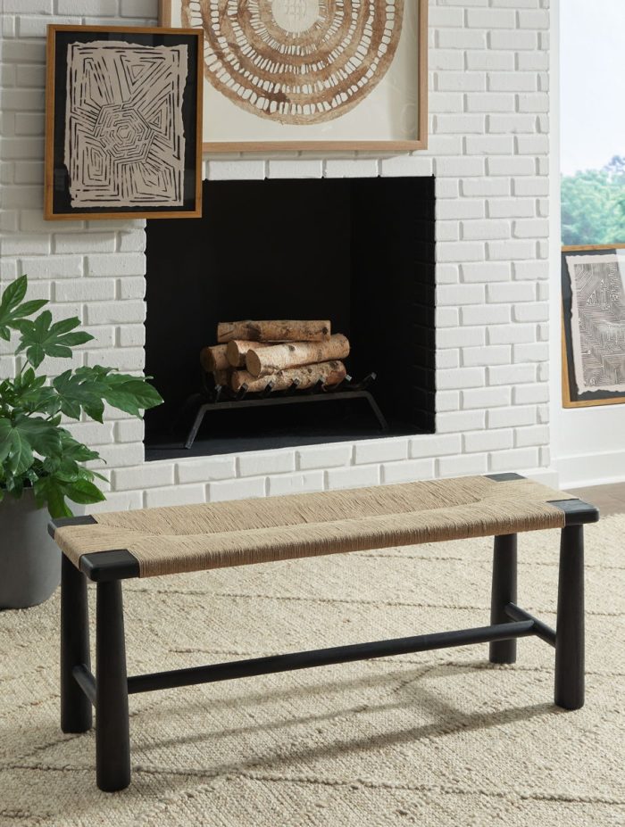 Acerman - Black / Natural - Accent Bench - Image 3