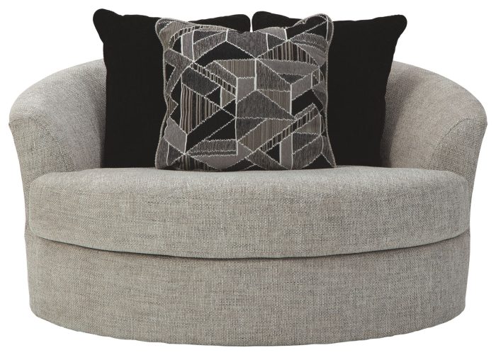 Megginson - Storm - Oversized Round Swivel Chair - Image 2