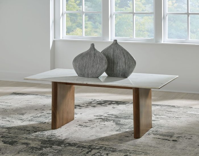 Isanti - Light Brown / White - Rectangular Cocktail Table - Image 3
