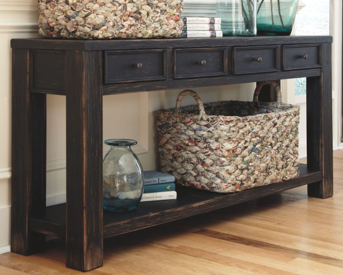 Gavelston - Black - Sofa Table - Image 3