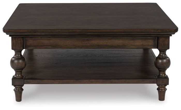 Veramond - Dark Brown - Square Cocktail Table - Image 4