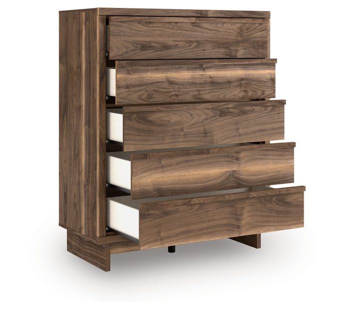 Chirason - Brown - Five Drawer Wide Chest - Image 2