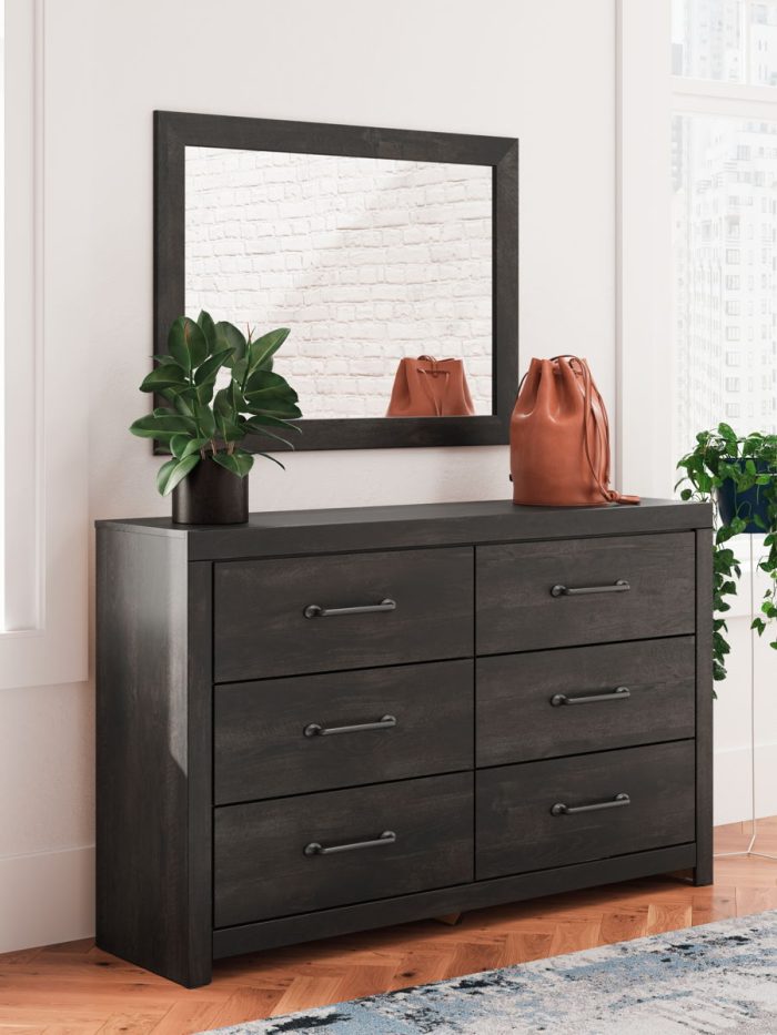 Hollivern - Dark Gray - Dresser And Mirror - Image 4