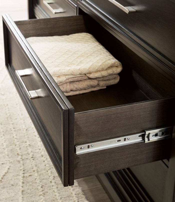 Neymorton - Dark Grayish Brown - Dresser And Mirror - Image 3