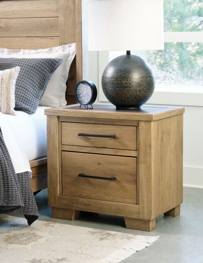 Galliden - Light Brown - Two Drawer Night Stand - Image 4