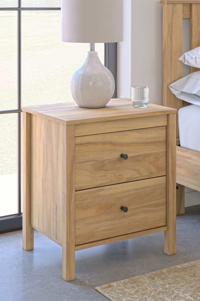 Bermacy - Light Brown - Two Drawer Night Stand - Image 4