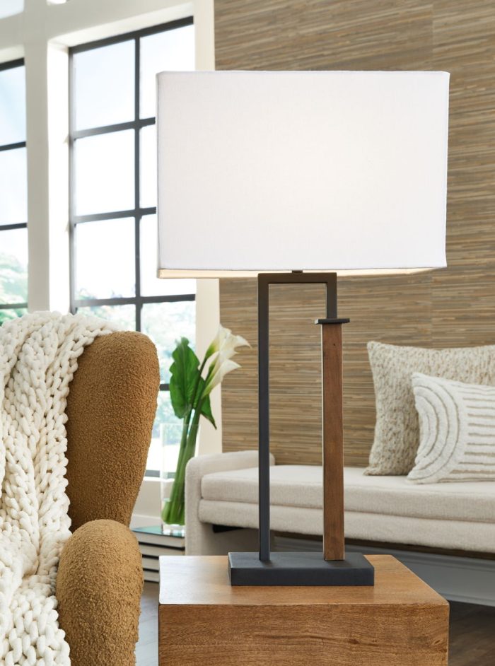 Voslen - Black / Brown - Metal Table Lamp (Set of 2) - Image 2