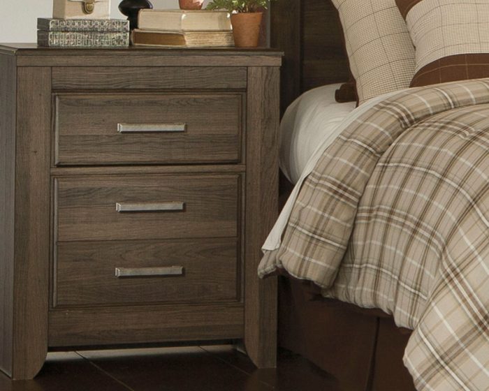 Juararo - Dark Brown - Two Drawer Night Stand - Image 2