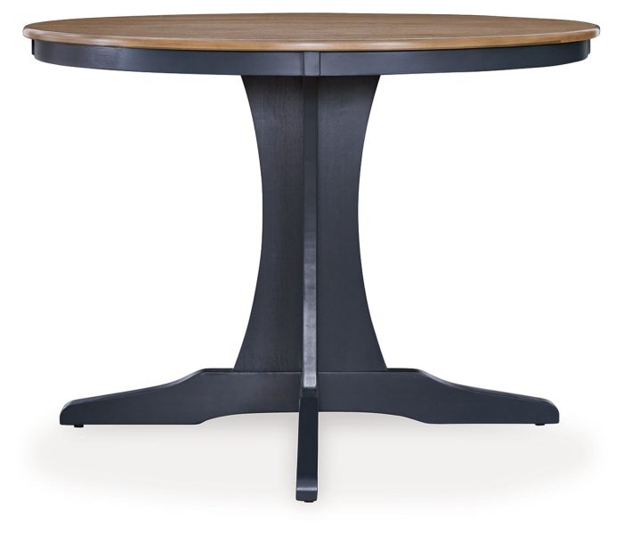 Landocken - Brown / Blue - Round Dining Room Table - Image 4