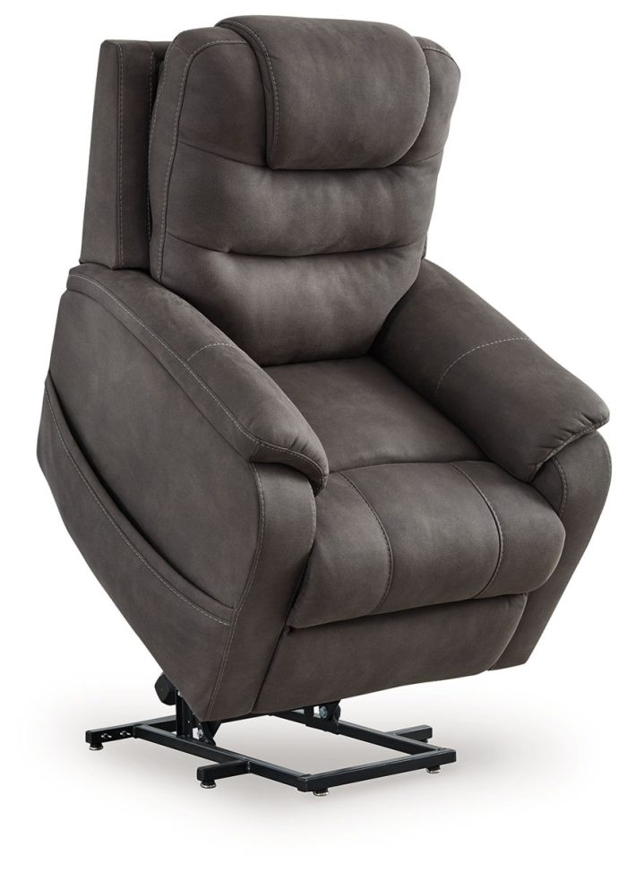 Snowfield - Gunmetal - Power Lift Recliner - Image 2