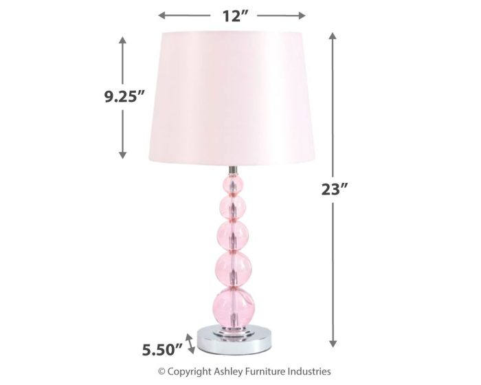 Letty - Pink - Crystal Table Lamp - Image 2