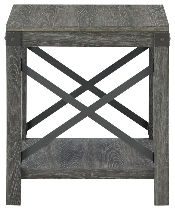 Freedan - Grayish Brown - Square End Table - Image 4