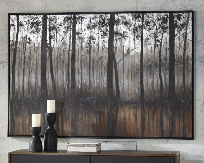 Philyra - Black / Orange / Silver - Wall Art - Image 2