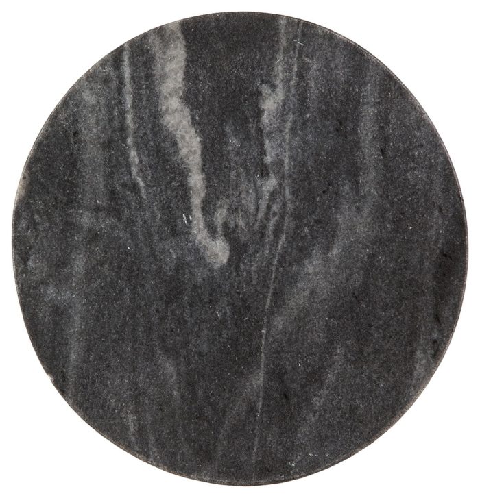 Caramont - Black / White / Gold Finish - Accent Table with White Base - Image 3