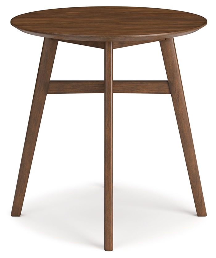 Lyncott - Brown - Round Dining Room Counter Table - Image 2