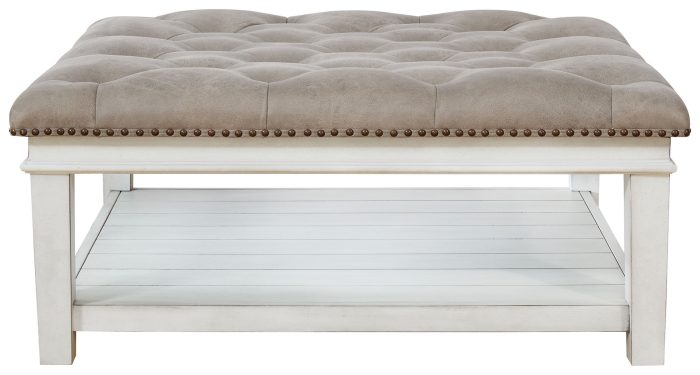 Kanwyn - Whitewash - Uph Ottoman Cocktail Table - Image 2