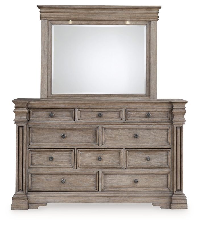 Blairhurst - Light Grayish Brown - Dresser And Mirror - Image 3