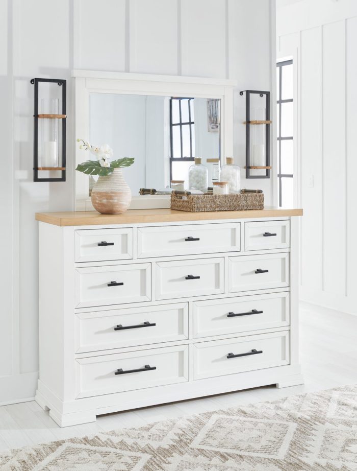 Ashbryn - White / Natural - Dresser And Mirror - Image 3