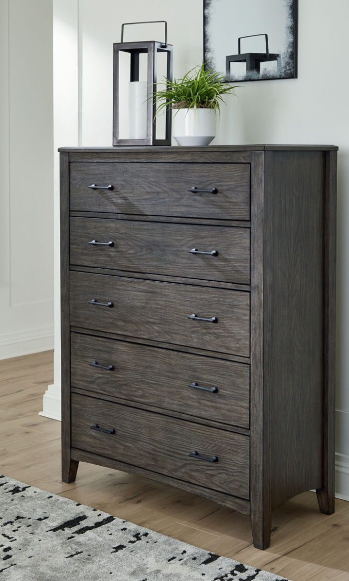 Montillan - Grayish Brown - Five Drawer Chest - Image 3