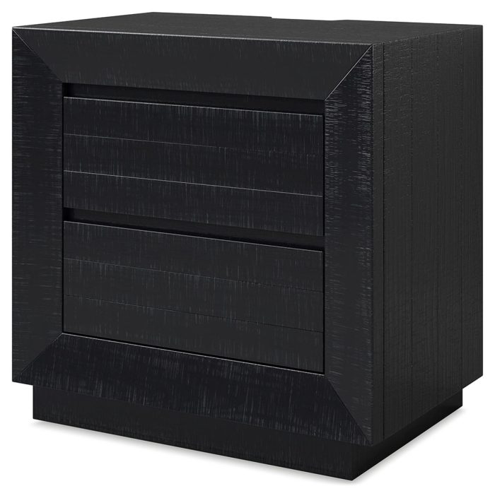 Londer - Black - Two Drawer Night Stand - Image 3