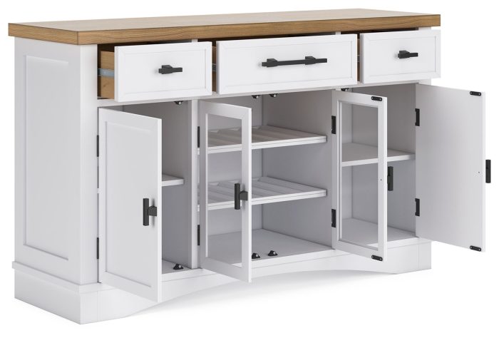 Ashbryn - White / Natural - Dining Room Server - Image 3