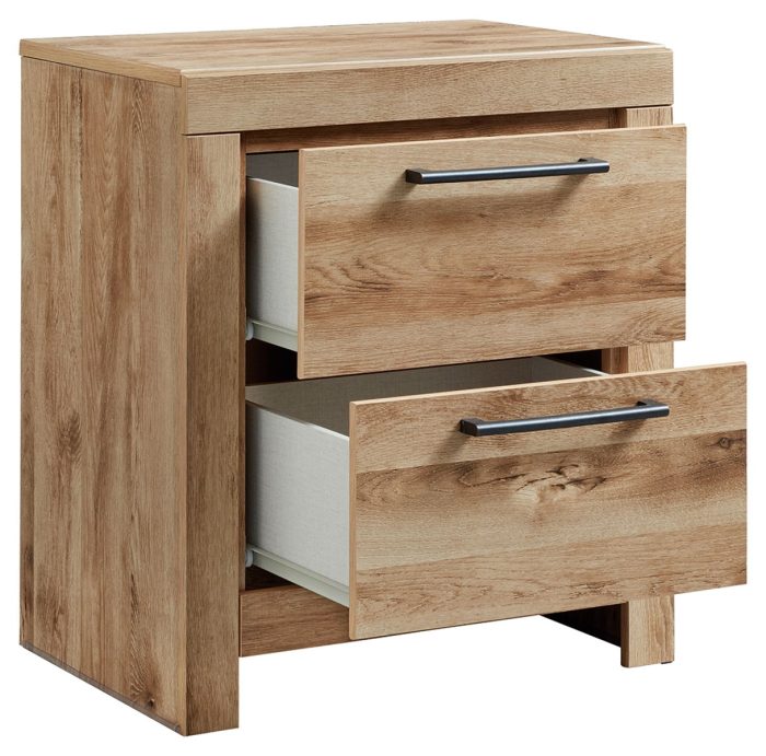 Hyanna - Tan Brown - Two Drawer Night Stand - Image 2